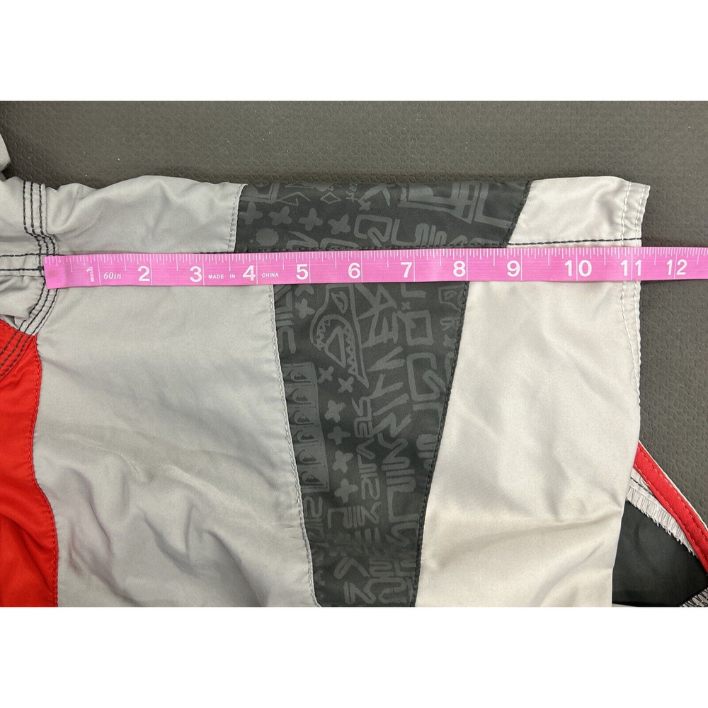 Quicksilver Surf Board Shorts Swim Trunks Size Waist 31 Men’s Black Red Grey FS - Picture 9 of 10
